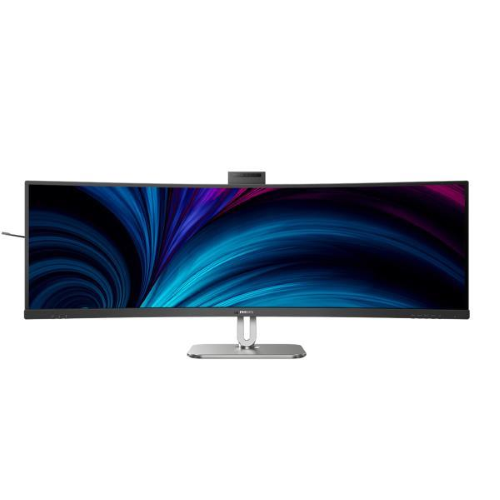 Philips 49B2U6900CH - 6000 Series - monitor a LED - curvato - USB - 49" (48.8" visualizzabile) - 5120 x 1440 Dual Quad HD @ 75 Hz - VA - 450 cd/m² - 3000:1 - DisplayHDR 400 - 4 ms - 2xHDMI, DisplayPort, 2xUSB-C - altoparlanti - textile black